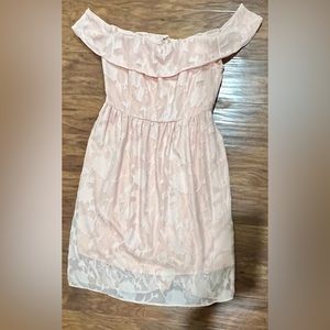Party wear or casual wear Dress. Light peach color. Elegant dress. Size 8.